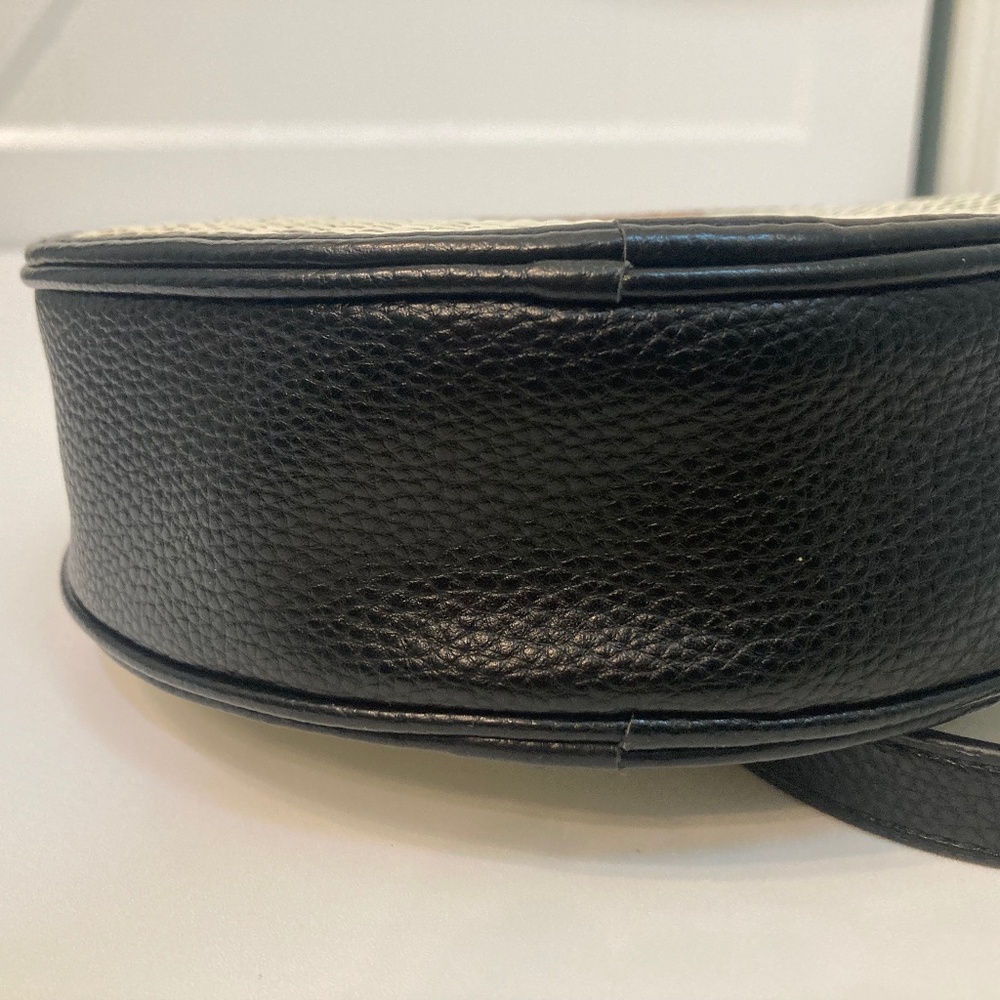 Never Fully Dressed Circle Cross Body Bag - Black and White Checked - Picture 7 of 10